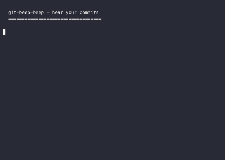 git-beep-beep demo